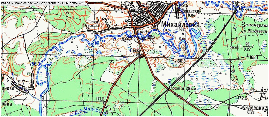 Михайловка курская область железногорский район карта