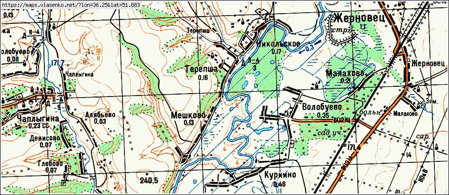 Подробная карта курской области золотухинского района курской области