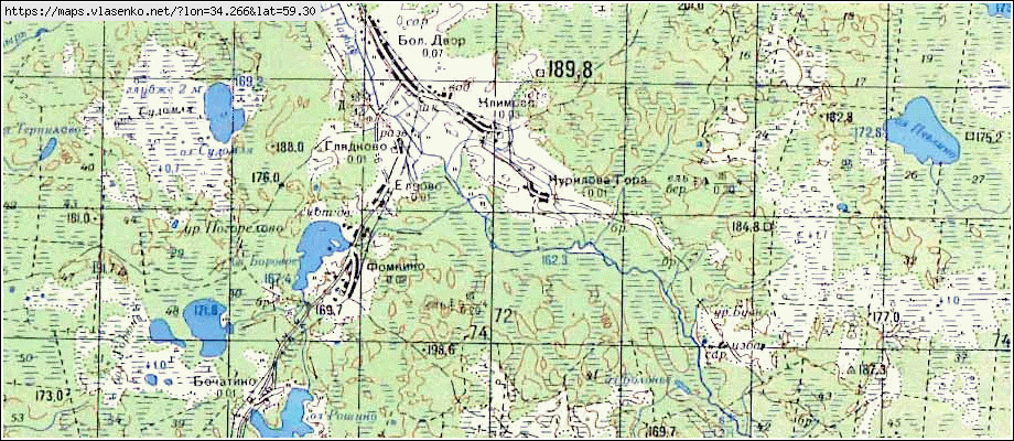 Карта ЧУРИЛОВА ГОРА, Ленинградская область, Бокситогорский район
