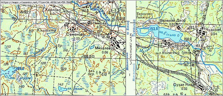 Карта МИХАЛЕВО, Ленинградская область, Бокситогорский район