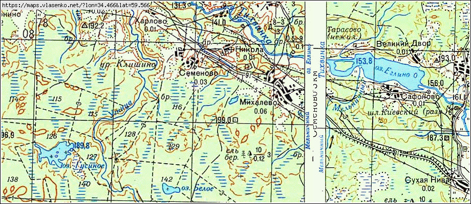 Карта НИКОЛА, Ленинградская область, Бокситогорский район