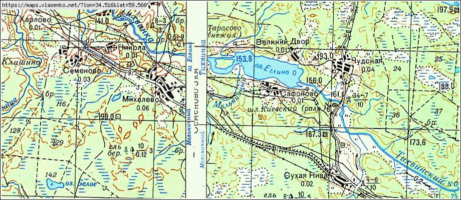 Карта САФОНОВО, Ленинградская область, Бокситогорский район