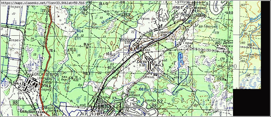 Карта СЕГЛА, Ленинградская область, Бокситогорский район