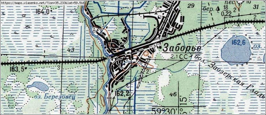Карта ЗАБОРЬЕ, Ленинградская область, Бокситогорский район