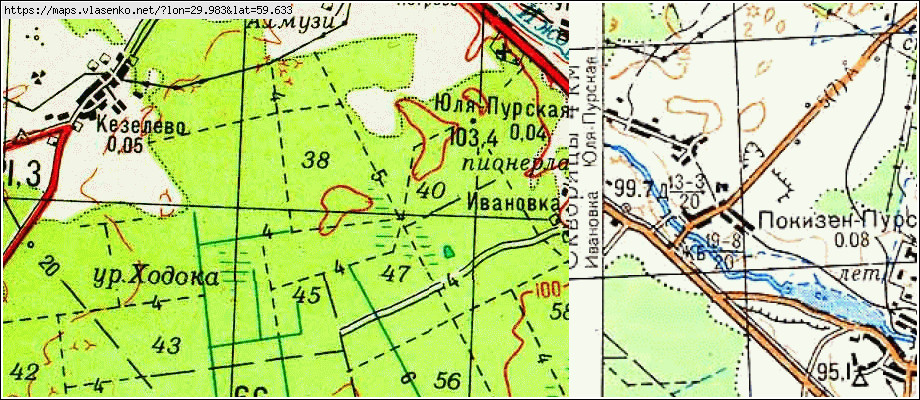 Карта АЛАПУРСКАЯ, Ленинградская область, Гатчинский район