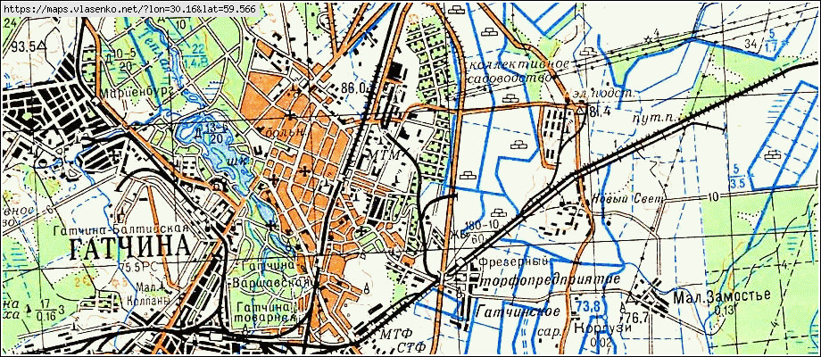 Карта КОРПИКОВО, Ленинградская область, Гатчинский район