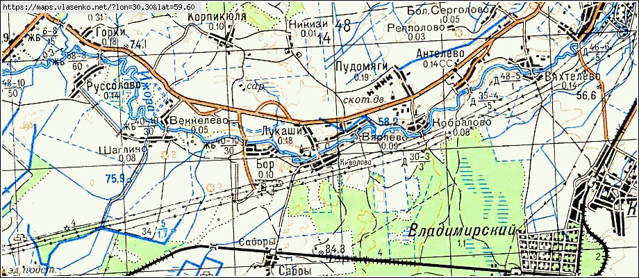 Карта ЛУКАШИ, Ленинградская область, Гатчинский район
