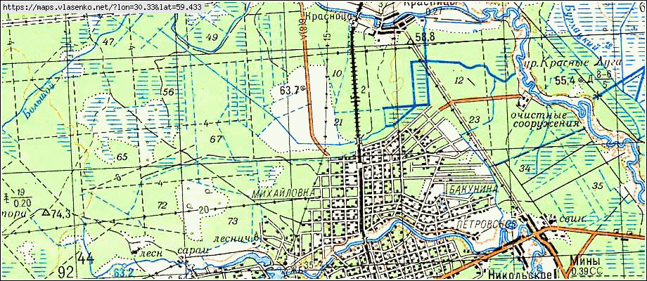 Карта МЕНЬКОВО, Ленинградская область, Гатчинский район