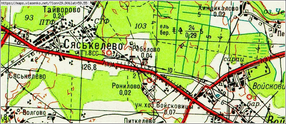 Карта РЕБОЛОВО, Ленинградская область, Гатчинский район