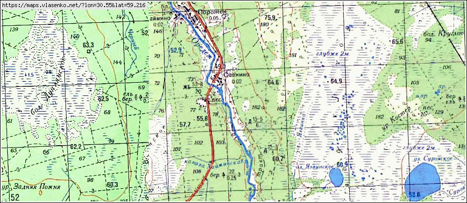 Карта САВКИНО, Ленинградская область, Гатчинский район