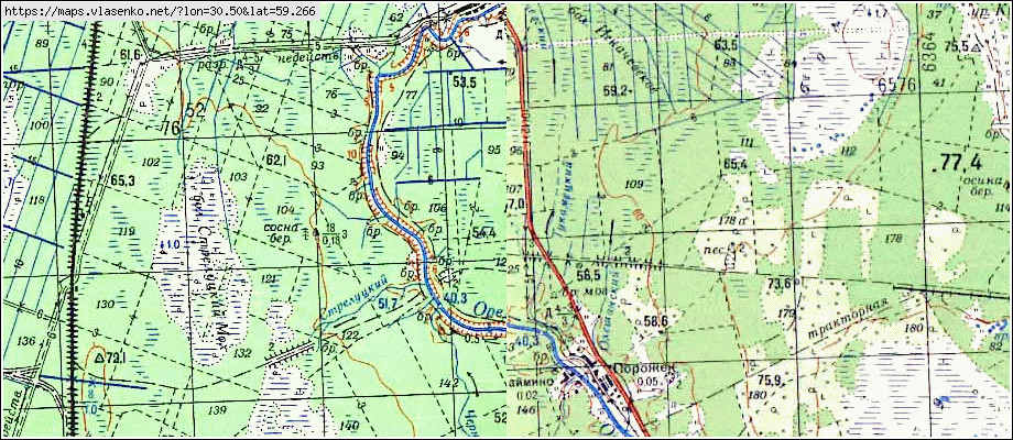 Карта ЗАЙЦЕВО 2, Ленинградская область, Гатчинский район