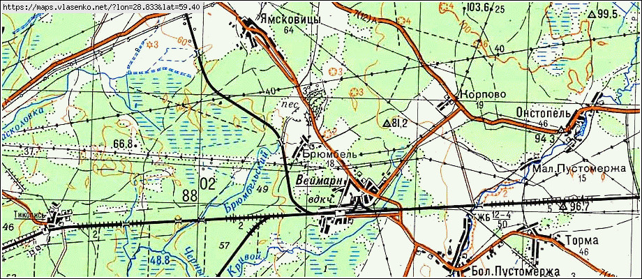 Карта БРЮМБЕЛЬ, Ленинградская область, Кингисеппский район