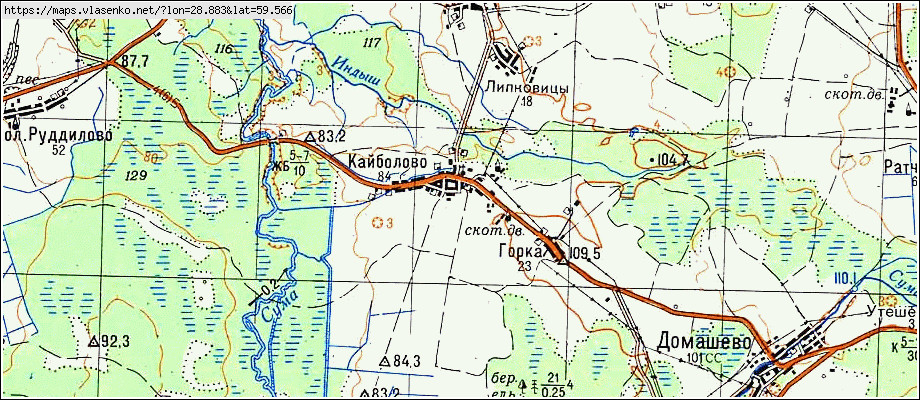 Карта КАЙБОЛОВО, Ленинградская область, Кингисеппский район