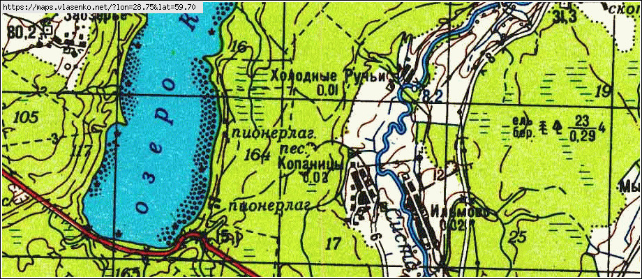 Карта КОПАНИЦЫ, Ленинградская область, Кингисеппский район