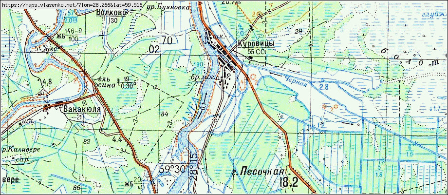 Карта кингисеппского района ленинградской области с городами и поселками подробная