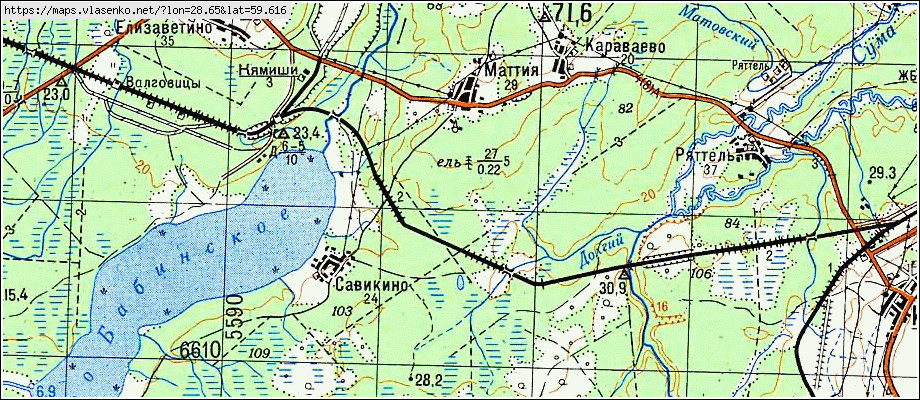 Карта МАТТИЯ, Ленинградская область, Кингисеппский район