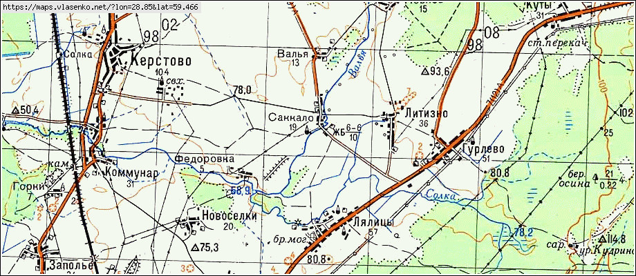 Карта САККАЛО, Ленинградская область, Кингисеппский район