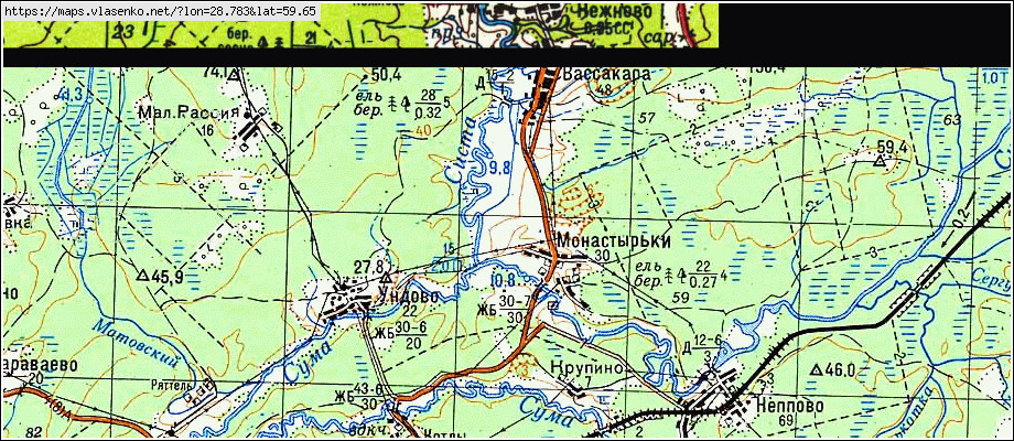 Карта ВАССАКАРА, Ленинградская область, Кингисеппский район