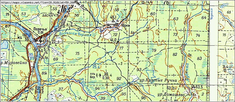 Карта ЮРКИ, Ленинградская область, Кингисеппский район