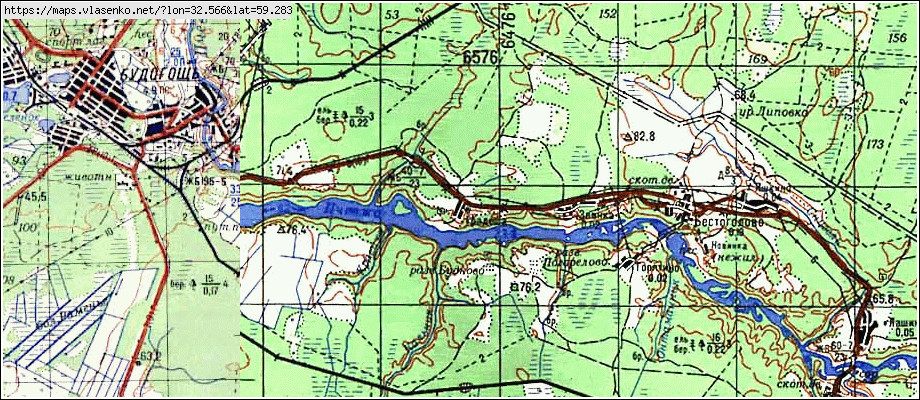 Карта ГРАДОША, Ленинградская область, Киришский район