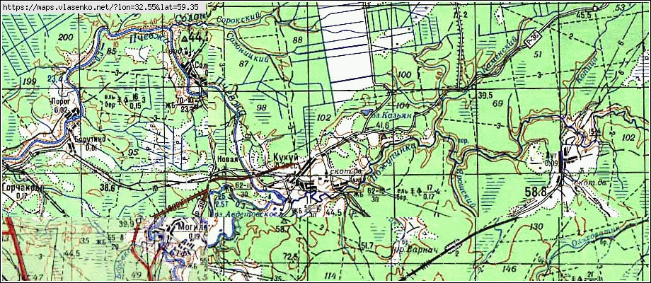 Карта КУКУЙ, Ленинградская область, Киришский район