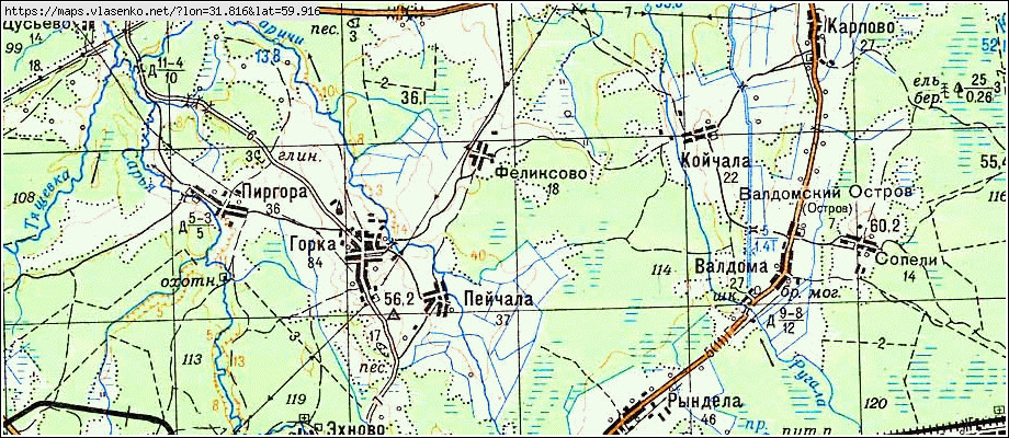 Карта ФЕЛИКСОВО, Ленинградская область, Кировский район