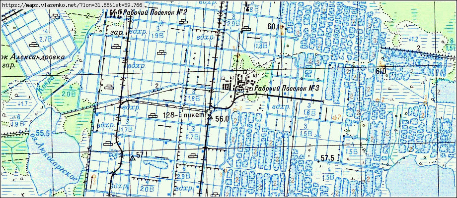 Карта МГА, Ленинградская область, Кировский район