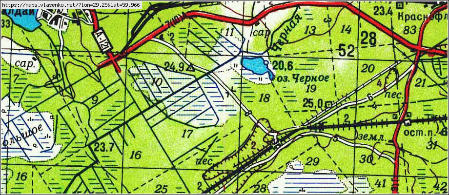 Карта ЧЕРНАЯ ЛАХТА, Ленинградская область, Ломоносовский район