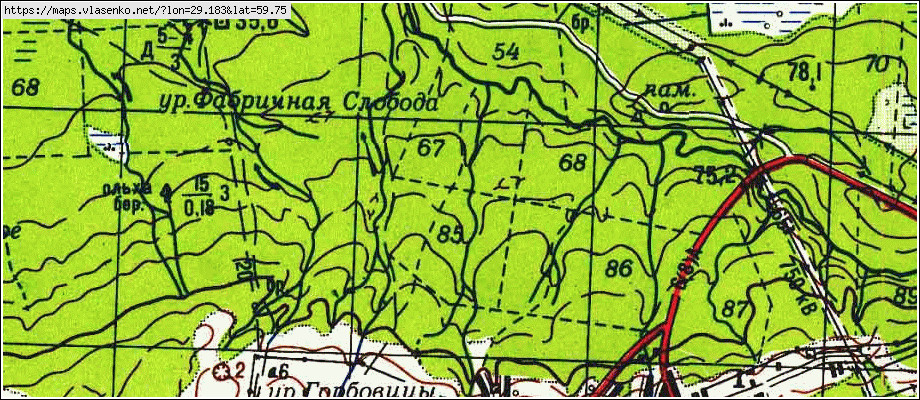 Карта ФЛОРЕВИЦЫ, Ленинградская область, Ломоносовский район