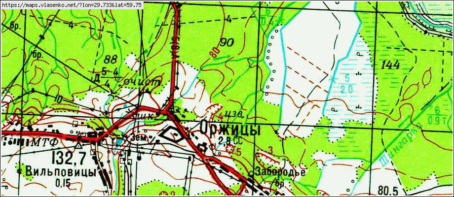 Карта МАЛОЕ-ЗАБОРОДЬЕ, Ленинградская область, Ломоносовский район