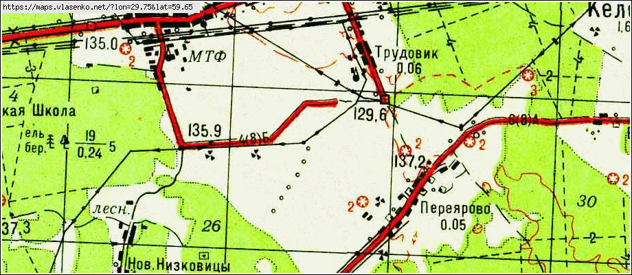 Карта ТРУДОВИК, Ленинградская область, Ломоносовский район