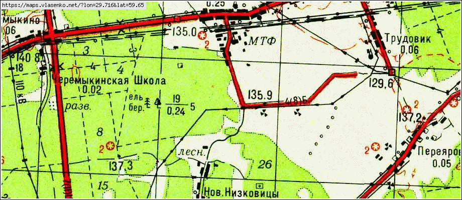 Карта ВИТИНО, Ленинградская область, Ломоносовский район