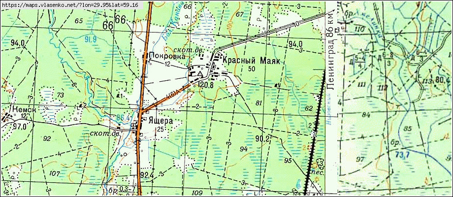 Карта МШИНСКАЯ, Ленинградская область, Лужский район