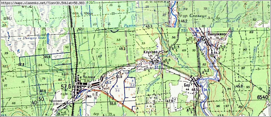 Карта ПЕХЕНЕЦ, Ленинградская область, Лужский район