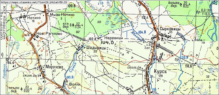 Карта лужского района ленинградской области