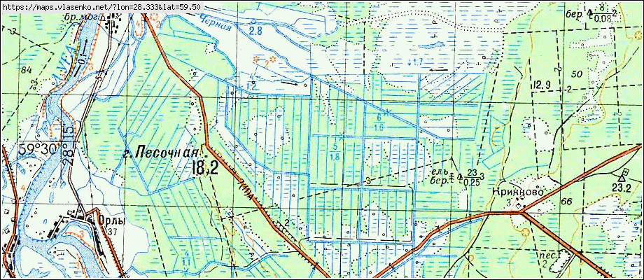 Карта ПАТРЕЕВА ГОРА, Ленинградская область, Сланцевский район
