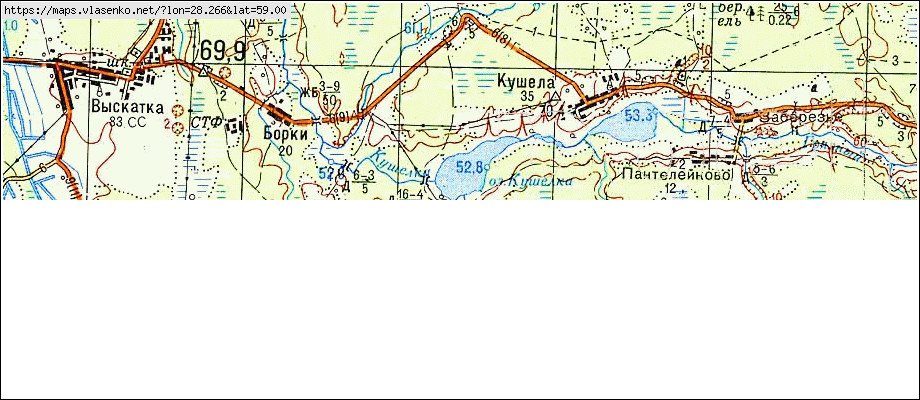 Гостицы сланцевский район карта