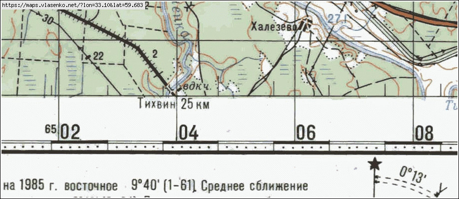 Карта ХАЛЕЗЕВО, Ленинградская область, Тихвинский район