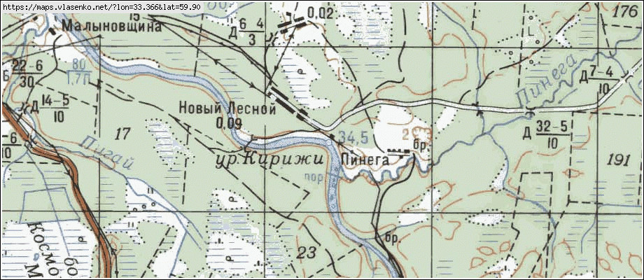Карта НОВЫЙ ЛЕСНОЙ, Ленинградская область, Тихвинский район