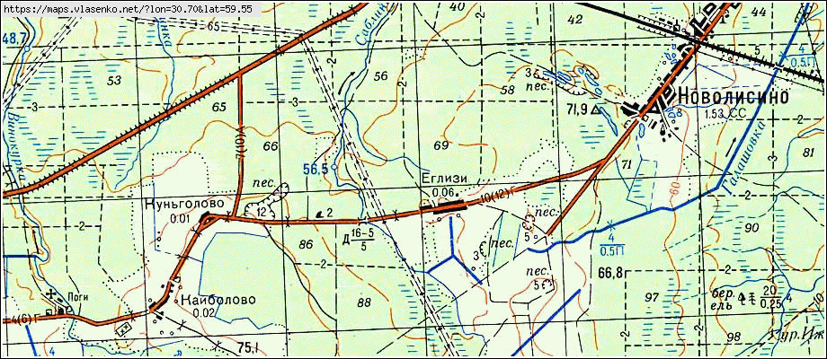 Карта ЕГЛИЗИ, Ленинградская область, Тосненский район