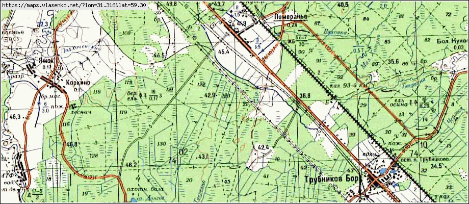 Карта ПОМЕРАНЬЕ, Ленинградская область, Тосненский район