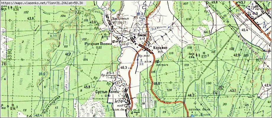 Карта ЯМОК, Ленинградская область, Тосненский район