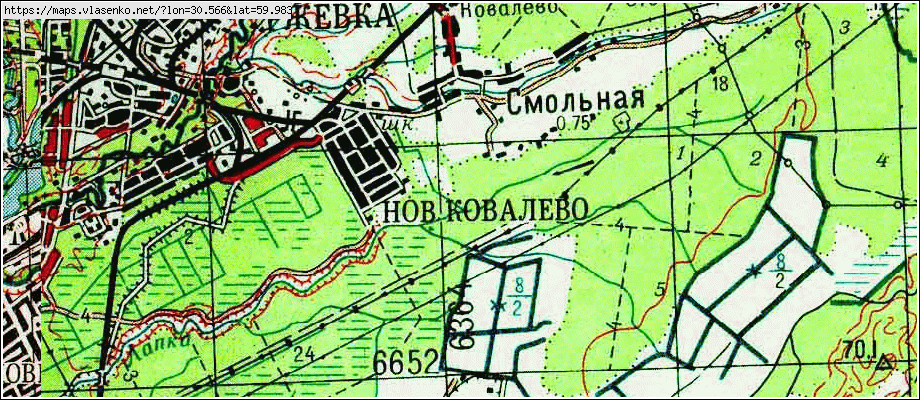 Карта НОВОЕ КОВАЛЁВО, Ленинградская область, Волховский район