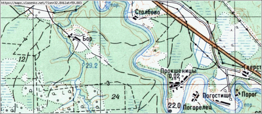 Карта СТОЛБОВО, Ленинградская область, Волховский район