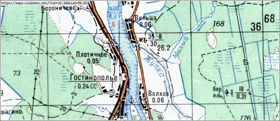 Карта ВЕЛЬЦА, Ленинградская область, Волховский район