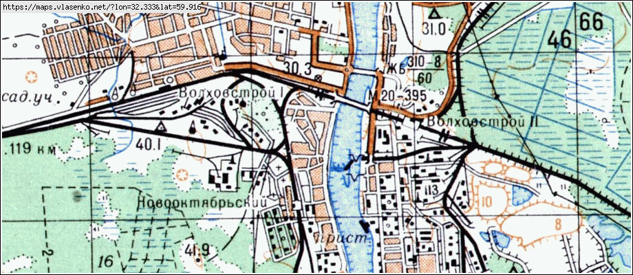 Карта ВОЛХОВ, Ленинградская область, Волховский район