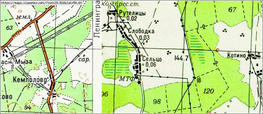 Карта СЕЛЬЦО, Ленинградская область, Волосовский район