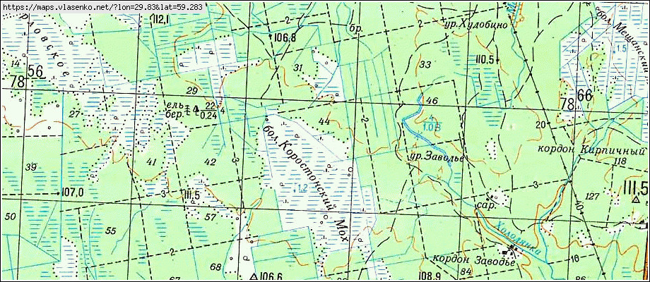 Карта СУМСК, Ленинградская область, Волосовский район