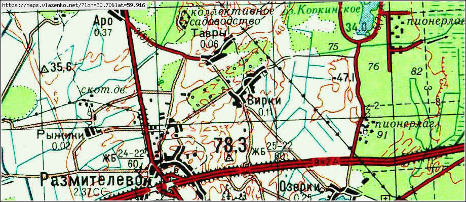 Карта ТАВРЫ, Ленинградская область, Всеволожский район