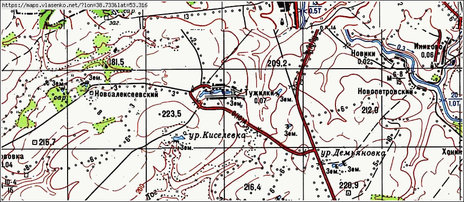 Карта хитрово тамбовская область